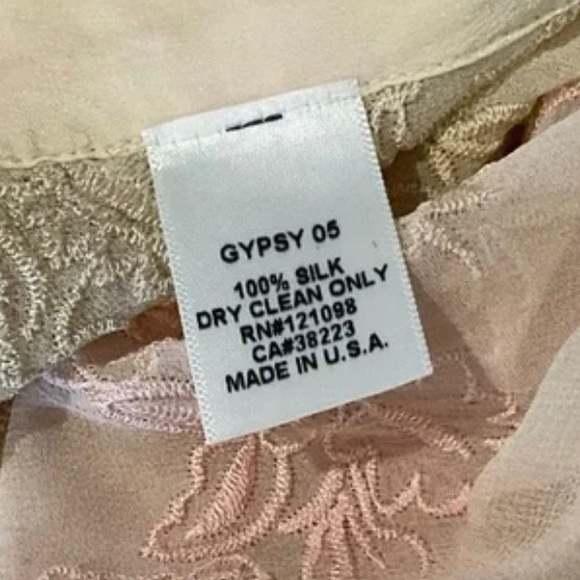 Gypsy 05 Ombré Embroidered Chiffon Kimono Small Yellow Pink Purple - Picture 6 of 6